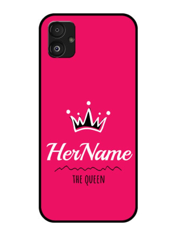 Custom Samsung Galaxy F14 5G Glass Phone Case Queen with Name