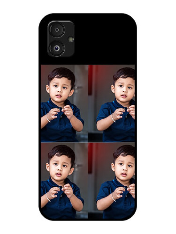 Custom Samsung Galaxy F14 5G 4 Image Holder on Glass Mobile Cover