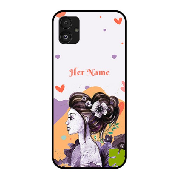 Samsung Galaxy F14 5G Personalized Glass Phone Case - Woman And Nature Design Samsung Galaxy F14 5G Personalized Glass Phone Case - Woman And Nature Design