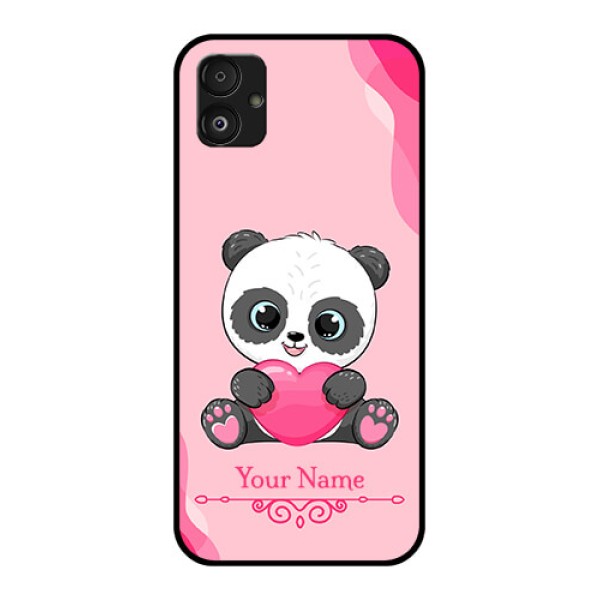 Samsung Galaxy F14 5G Custom Glass Mobile Case - Cute Panda Design