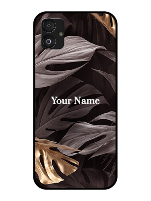 Custom Samsung Galaxy F14 5G Personalised Glass Phone Case - Wild Leaves digital paint Design