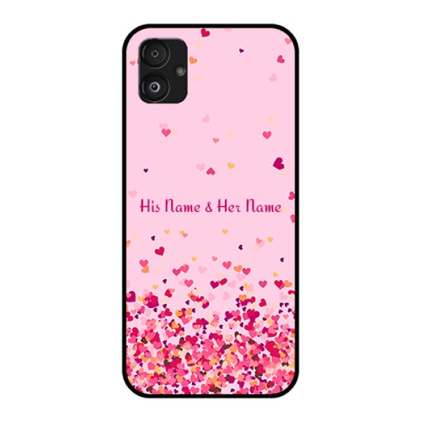 Samsung Galaxy F14 5G Photo Printing on Glass Case - Floating Hearts Design Samsung Galaxy F14 5G Photo Printing on Glass Case - Floating Hearts Design