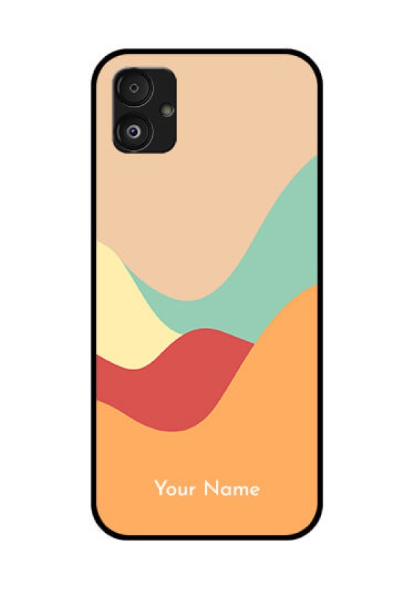 Samsung Galaxy F14 5G Personalized Glass Phone Case - Ocean Waves Multi-colour Design