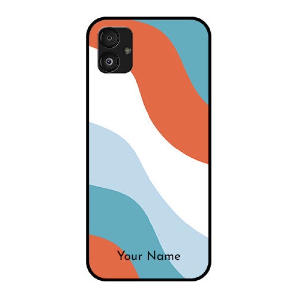 Samsung Galaxy F14 5G Custom Glass Mobile Case - coloured Waves Design