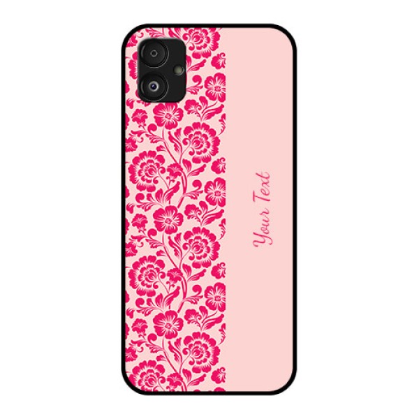 Samsung Galaxy F14 5G Custom Glass Phone Case - Attractive Floral Pattern Design