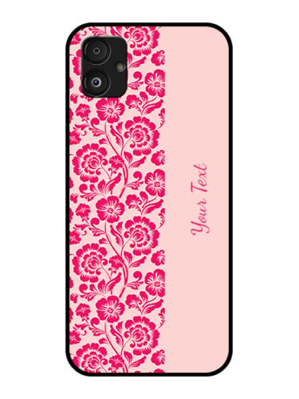 Custom Samsung Galaxy F14 5G Custom Glass Phone Case - Attractive Floral Pattern Design