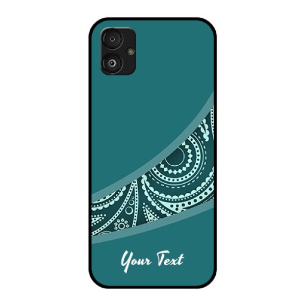 Samsung Galaxy F14 5G Photo Printing on Glass Case - semi visible floral Design