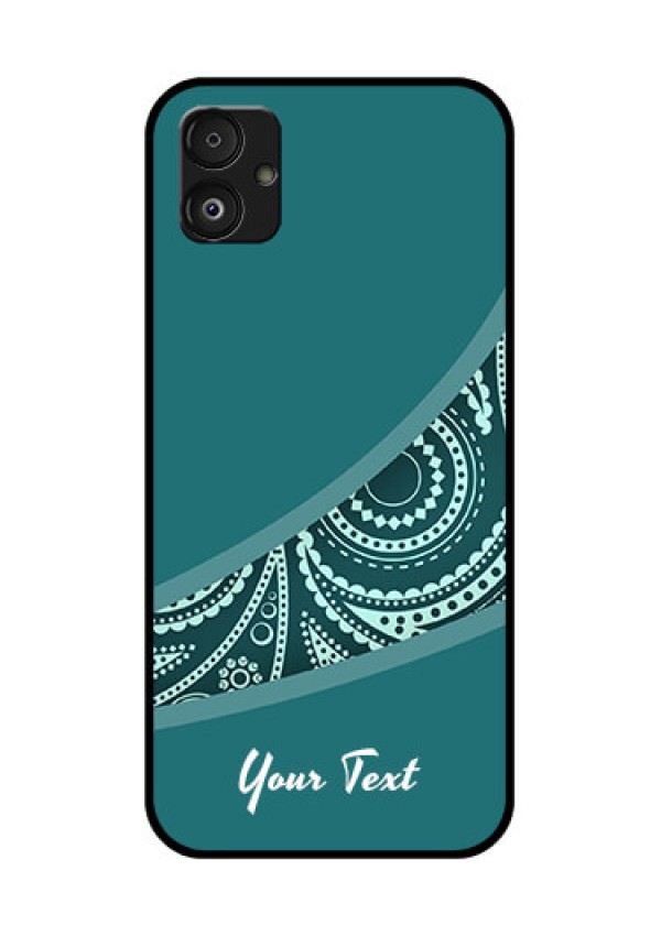 Samsung Galaxy F14 5G Photo Printing on Glass Case - semi visible floral Design