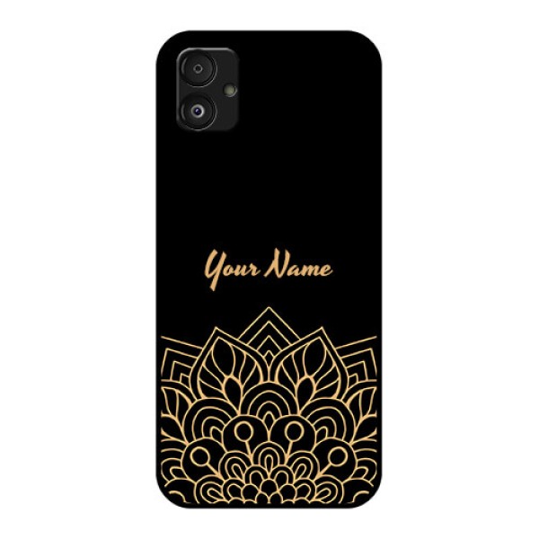 Samsung Galaxy F14 5G Custom Glass Phone Case - Golden mandala Design