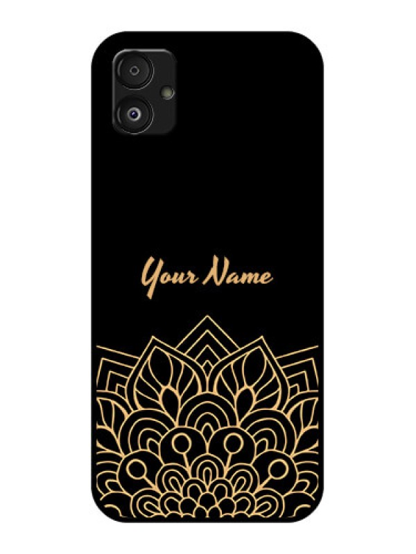 Custom Samsung Galaxy F14 5G Custom Glass Phone Case - Golden mandala Design