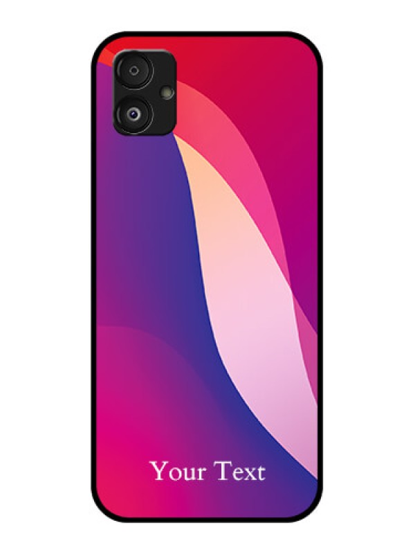 Custom Samsung Galaxy F14 5G Personalized Glass Phone Case - Digital abstract Overlap Design