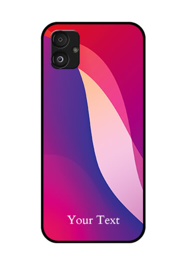 Samsung Galaxy F14 5G Personalized Glass Phone Case - Digital abstract Overlap Design