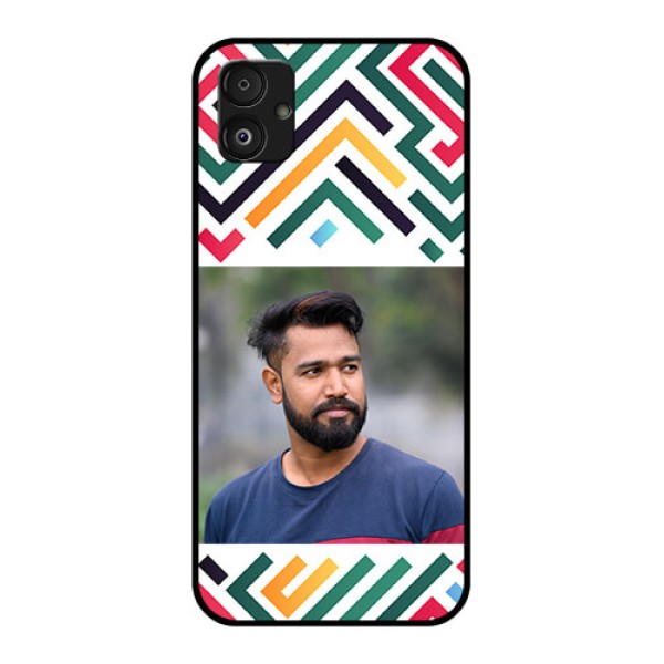 Samsung Galaxy F14 5G Personalized Glass Phone Case - Colorful Maze Pattern Design Samsung Galaxy F14 5G Personalized Glass Phone Case - Colorful Maze Pattern Design