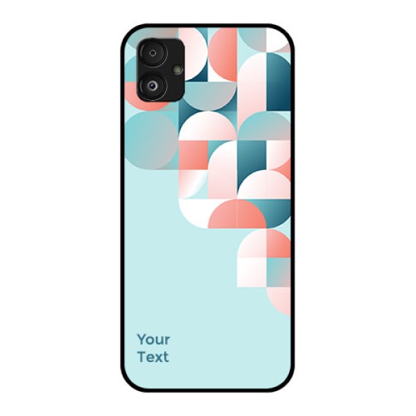 Samsung Galaxy F14 5G Custom Glass Phone Case - Stylish Semi-circle Pattern Design