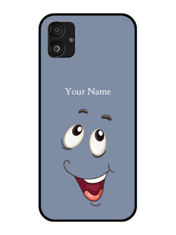 Custom Samsung Galaxy F14 5G Photo Printing on Glass Case - Laughing Cartoon Face Design