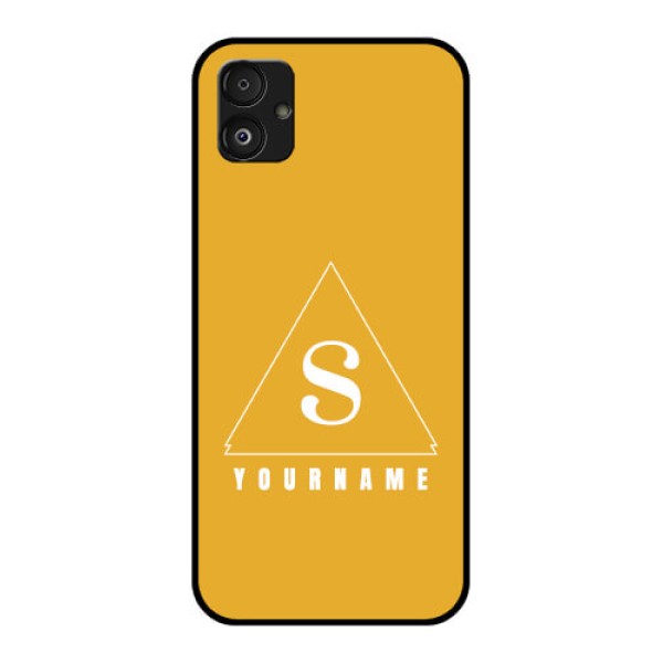 Samsung Galaxy F14 5G Personalized Glass Phone Case - simple triangle Design