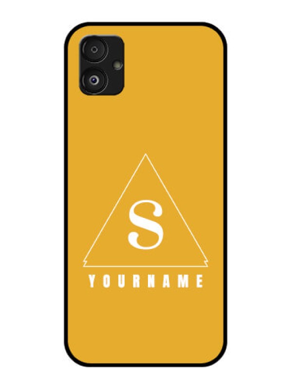 Custom Samsung Galaxy F14 5G Personalized Glass Phone Case - simple triangle Design