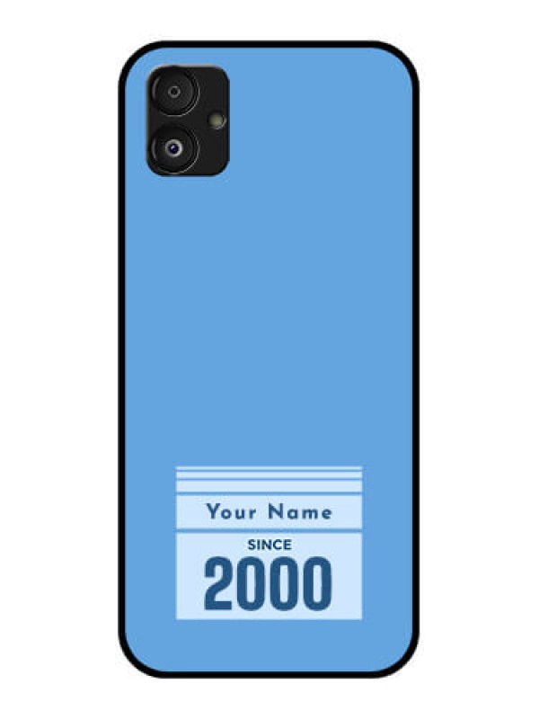 Custom Samsung Galaxy F14 5G Custom Glass Mobile Case - Custom Year of birth Design