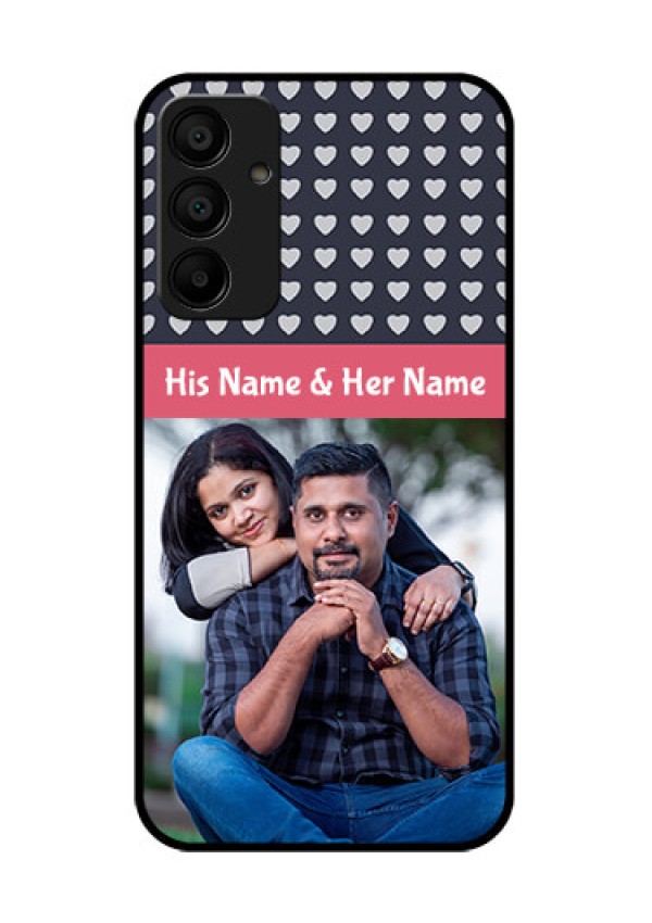Galaxy F15 5G Custom Glass Phone Case - Love Symbols Design