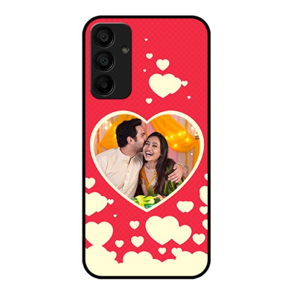 Galaxy F15 5G Custom Glass Phone Case - Love Symbols Phone Cover Design