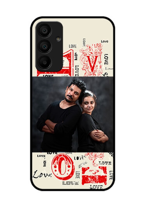 Galaxy F15 5G Custom Glass Phone Case - Trendy Love Design Case