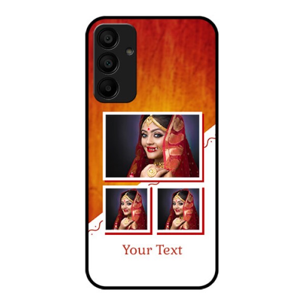 Galaxy F15 5G Custom Glass Phone Case - Wedding Memories Design