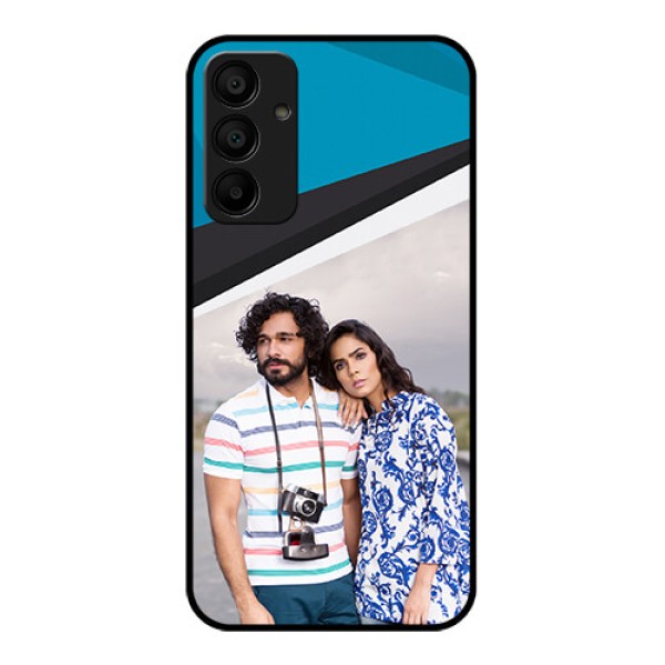 Galaxy F15 5G Custom Glass Phone Case - Simple Pattern Photo Upload Design Galaxy F15 5G Custom Glass Phone Case - Simple Pattern Photo Upload Design