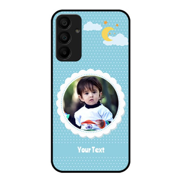 Galaxy F15 5G Custom Glass Phone Case - Violet Pattern Design