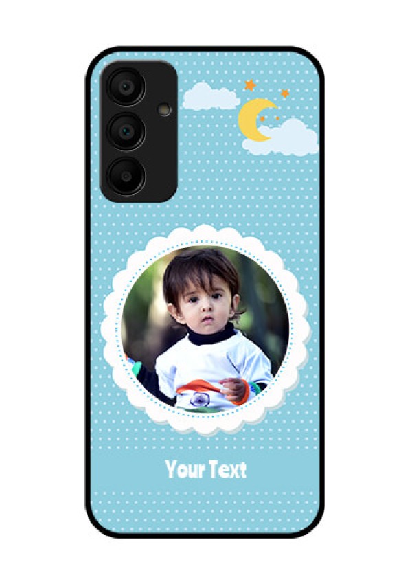 Galaxy F15 5G Custom Glass Phone Case - Violet Pattern Design