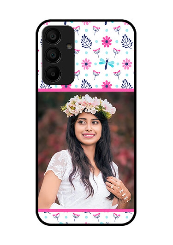 Galaxy F15 5G Custom Glass Phone Case - Colorful Flower Design