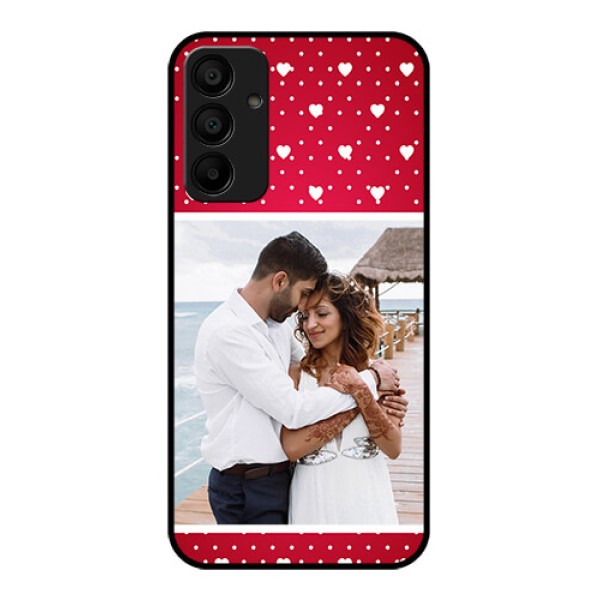Galaxy F15 5G Custom Glass Phone Case - Hearts Mobile Case Design
