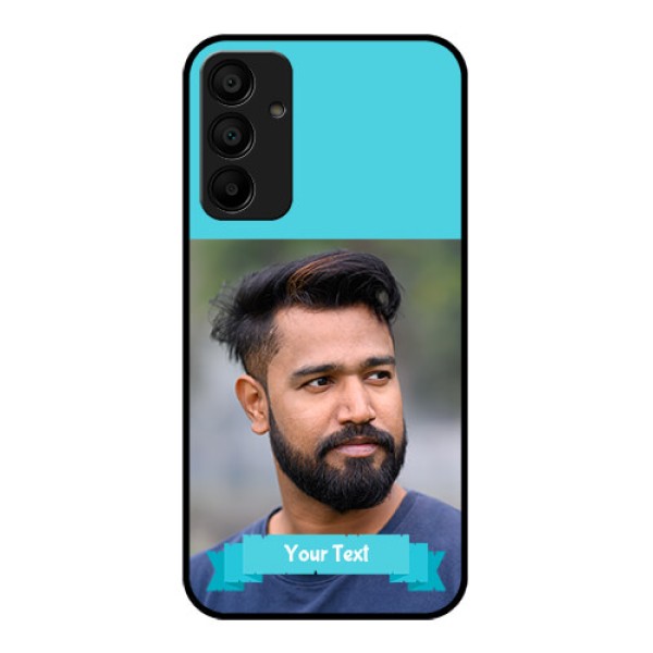 Galaxy F15 5G Custom Glass Phone Case - Blue Color Design Galaxy F15 5G Custom Glass Phone Case - Blue Color Design