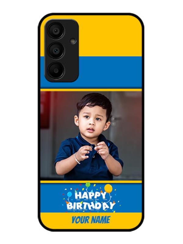 Custom Galaxy F15 5G Custom Glass Phone Case - Birthday Wishes Design