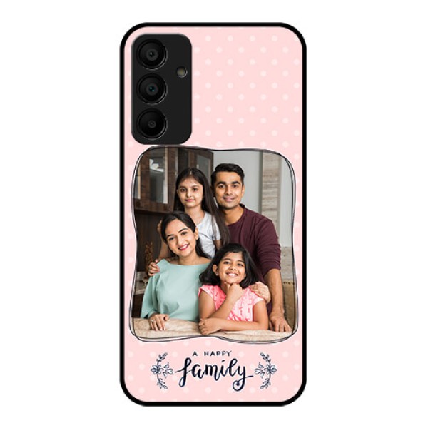 Galaxy F15 5G Custom Glass Phone Case - Family With Dots Design
