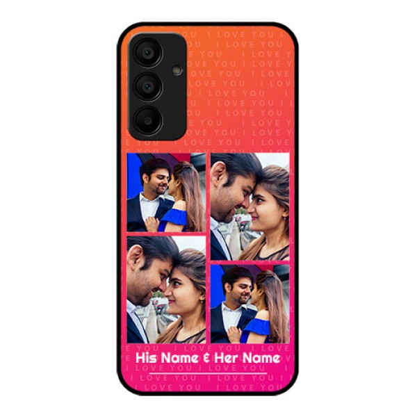 Galaxy F15 5G Custom Glass Phone Case - I Love You Pink Design