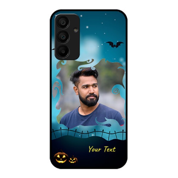Galaxy F15 5G Custom Glass Phone Case - Halloween Frame Design