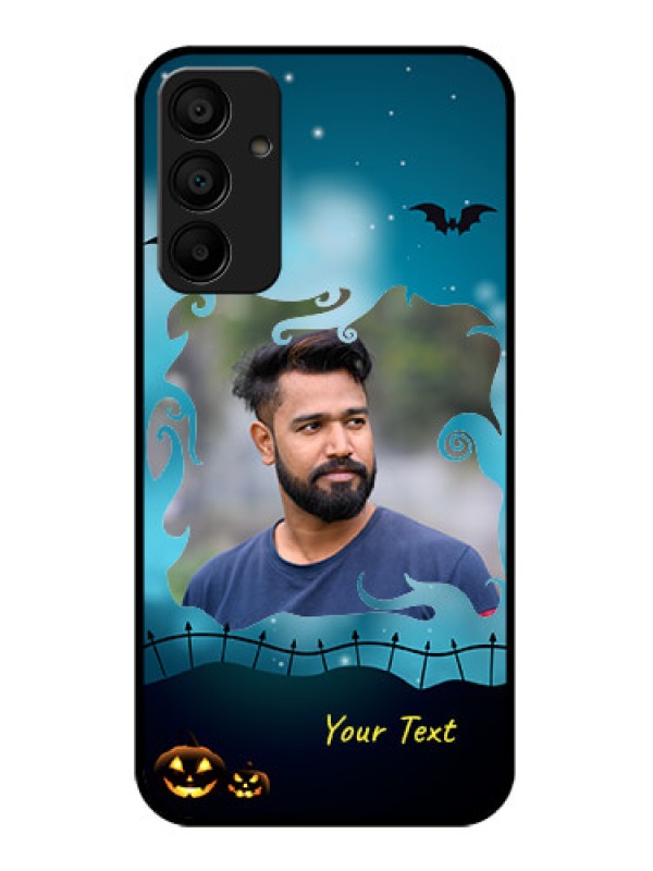Custom Galaxy F15 5G Custom Glass Phone Case - Halloween Frame Design