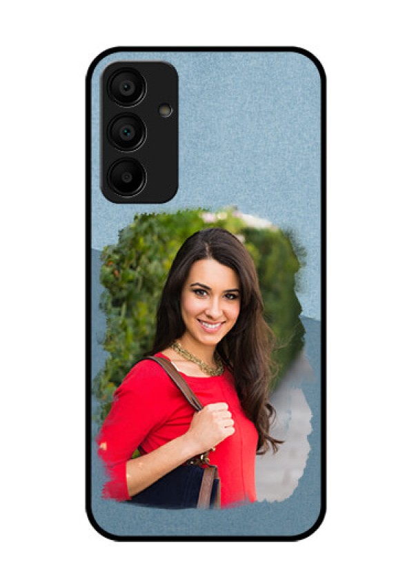 Galaxy F15 5G Custom Glass Phone Case - Grunge Line Art Design