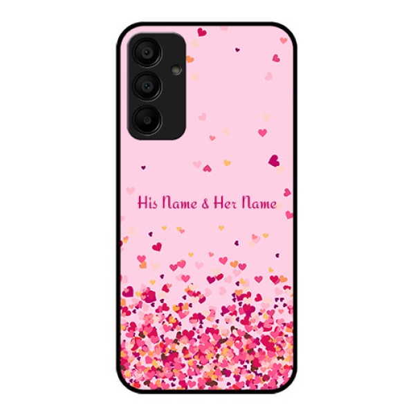 Galaxy F15 5G Custom Glass Phone Case - Floating Hearts Design