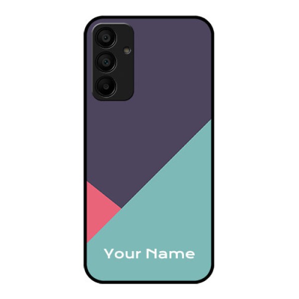 Galaxy F15 5G Custom Glass Phone Case - Tri Color Abstract Design