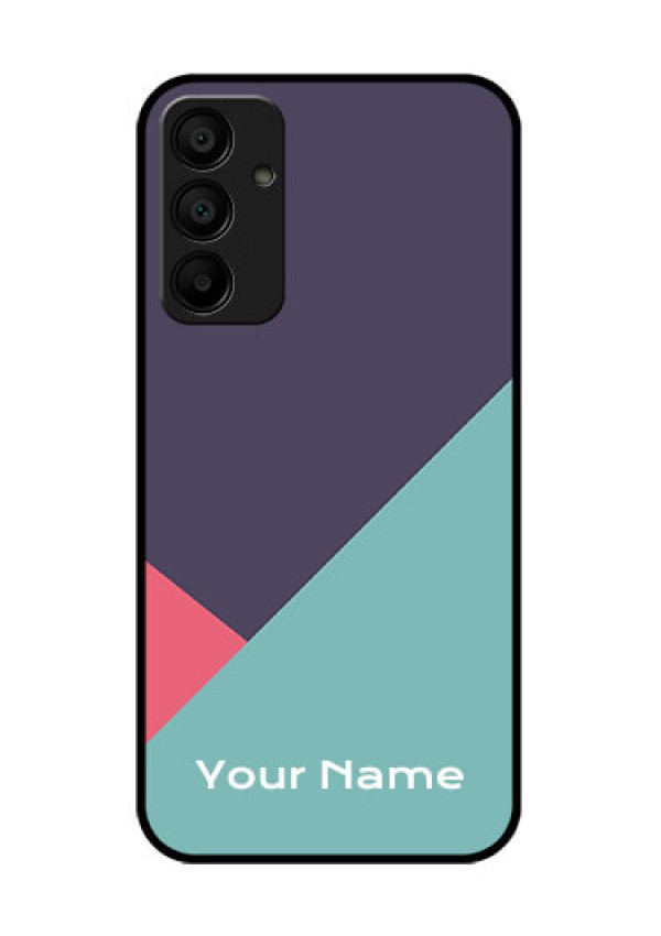 Galaxy F15 5G Custom Glass Phone Case - Tri Color Abstract Design