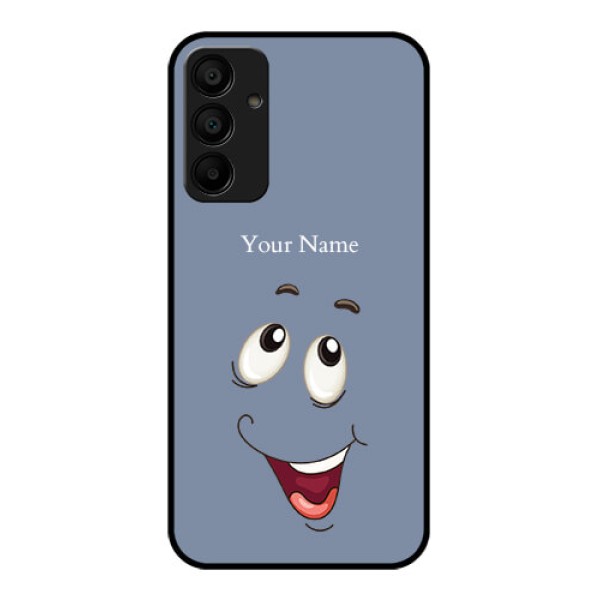 Galaxy F15 5G Custom Glass Phone Case - Laughing Cartoon Face Design Galaxy F15 5G Custom Glass Phone Case - Laughing Cartoon Face Design
