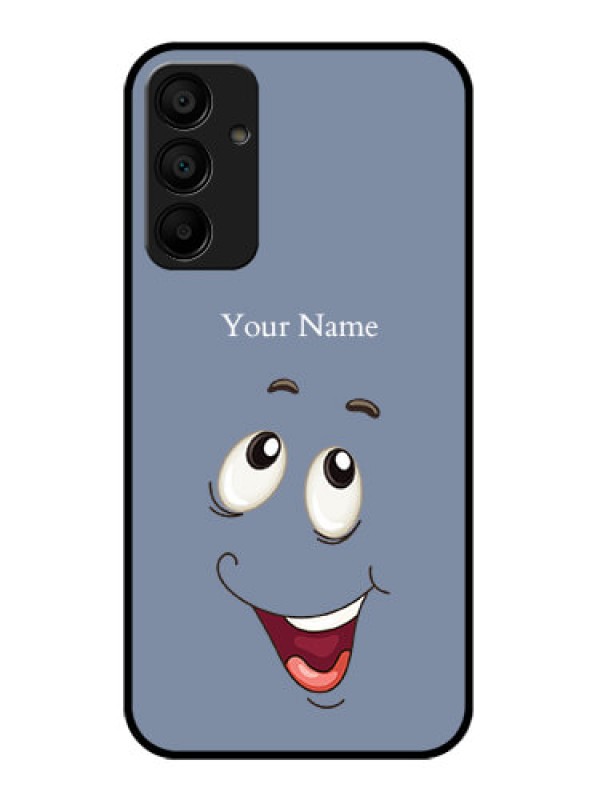 Custom Galaxy F15 5G Custom Glass Phone Case - Laughing Cartoon Face Design