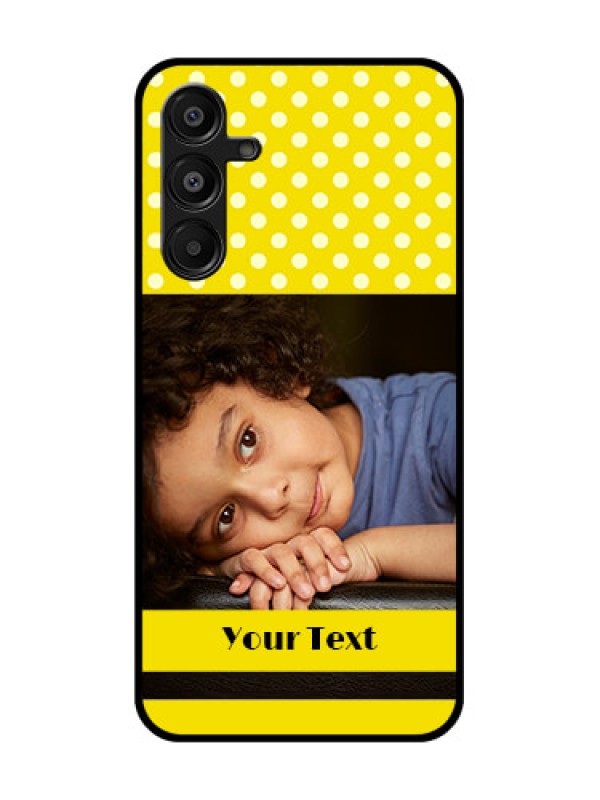 Custom Galaxy F16 5G Custom Glass Phone Case - Bright Yellow Case Design