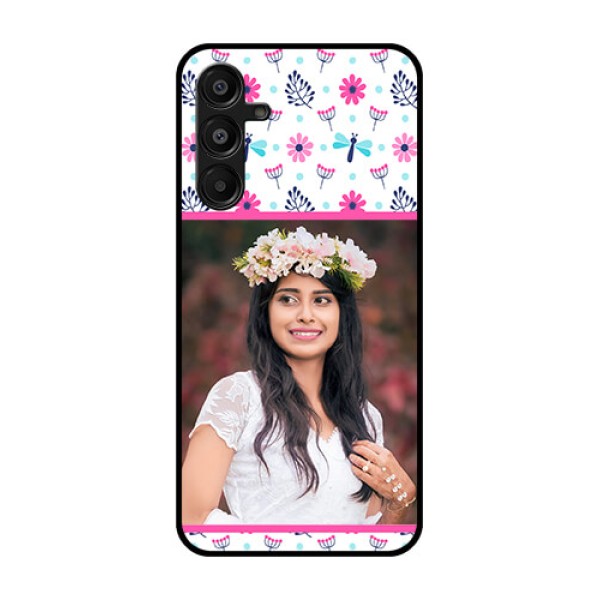 Galaxy F16 5G Custom Glass Phone Case - Colorful Flower Design