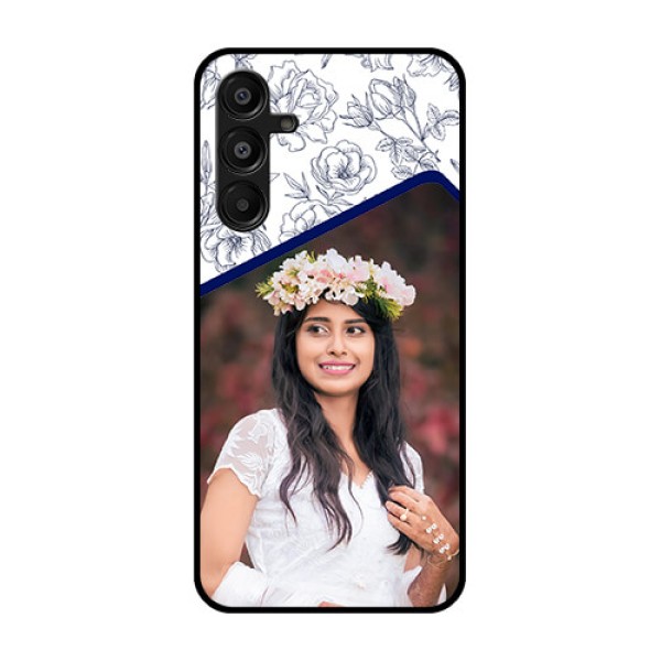 Galaxy F16 5G Custom Glass Phone Case - Classy Floral Design