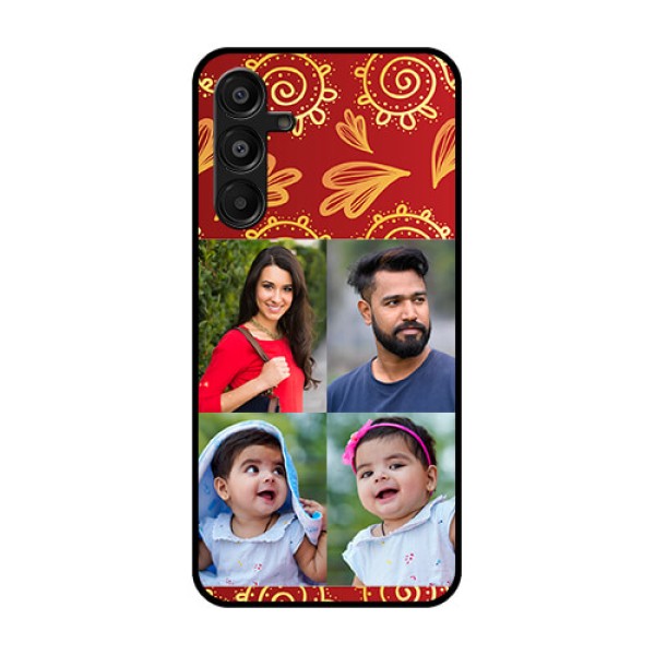 Galaxy F16 5G Custom Glass Phone Case - 4 Image Traditional Design