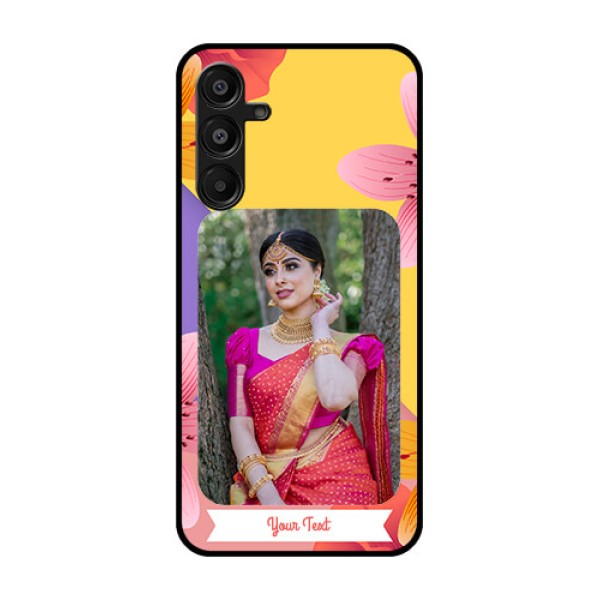 Galaxy F16 5G Custom Glass Phone Case - 3 Image With Vintage Floral Design