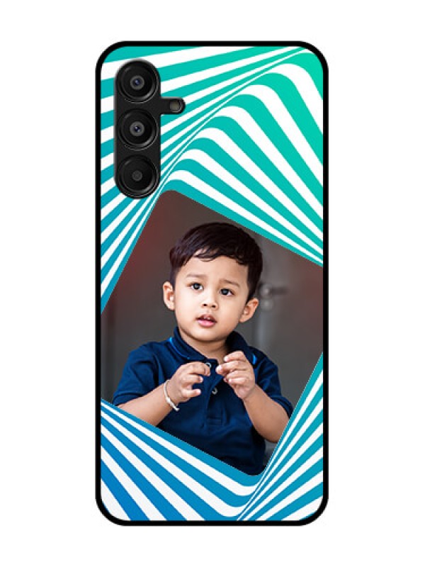 Custom Galaxy F16 5G Custom Glass Phone Case - Abstract Spiral Design