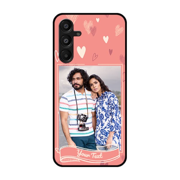 Galaxy F16 5G Custom Glass Phone Case - Love Doodle Art Design